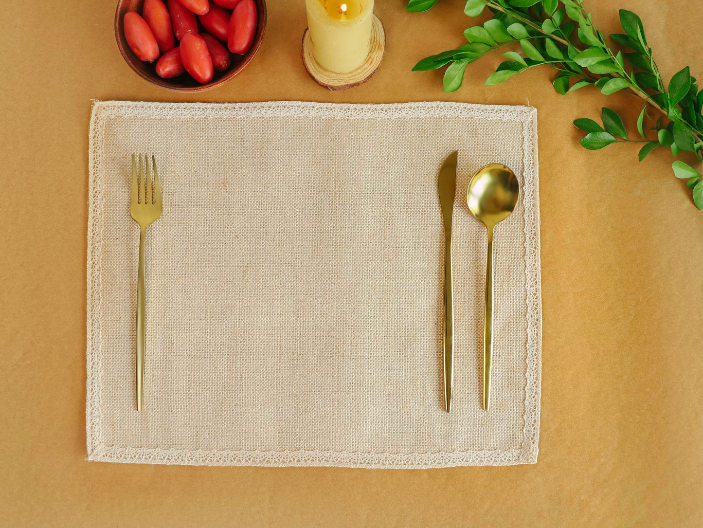 Woven Jute Cotton Placemats – Sustainable Dining Décor