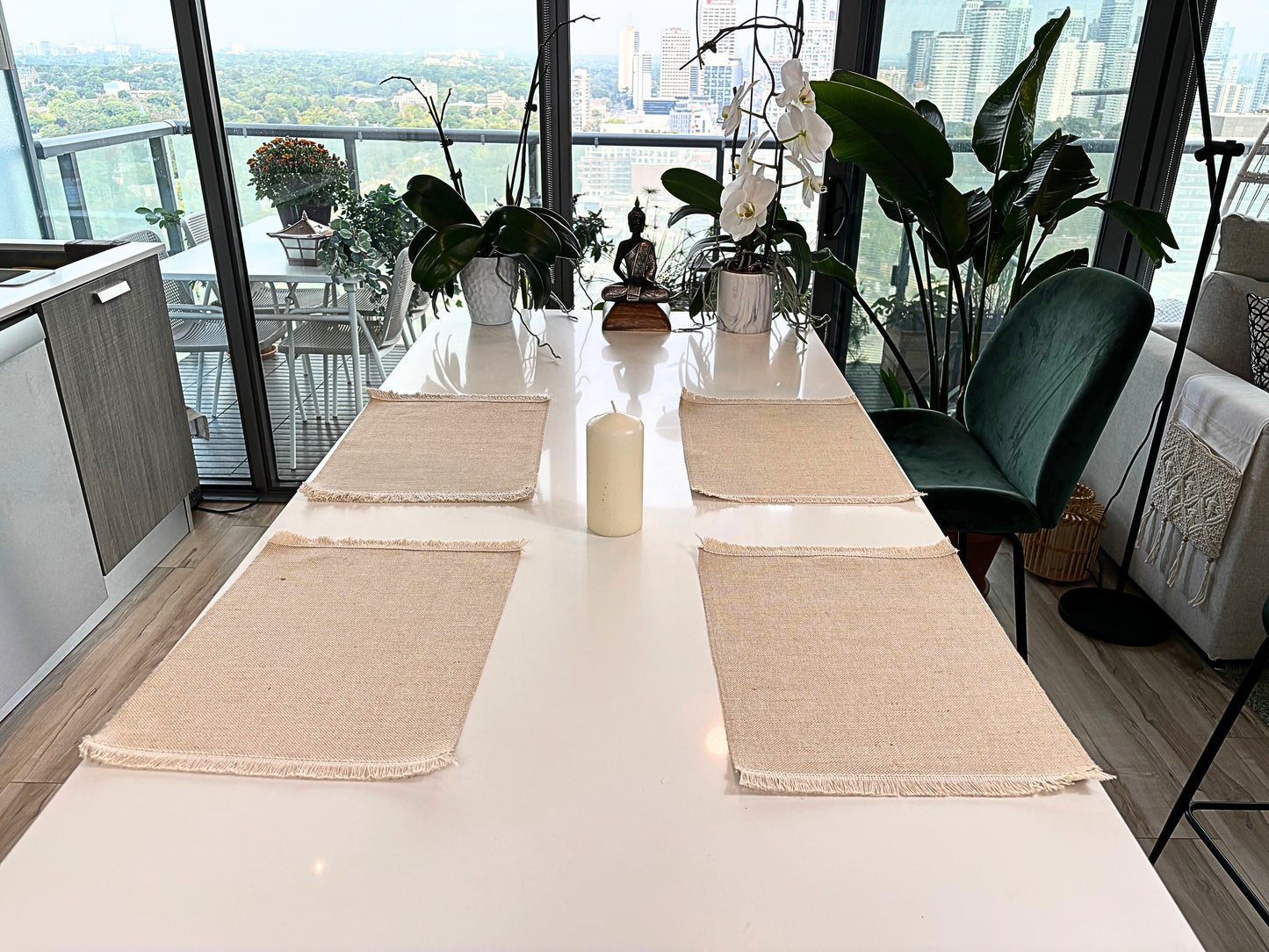 Woven Jute Cotton Placemats – Sustainable Dining Décor