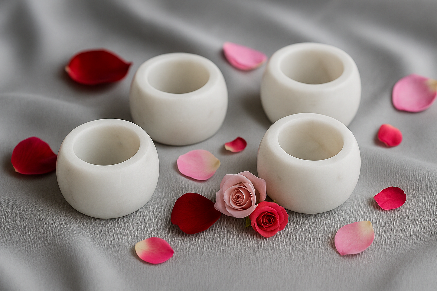 elegant marble napkin rings for dining or events or weddings