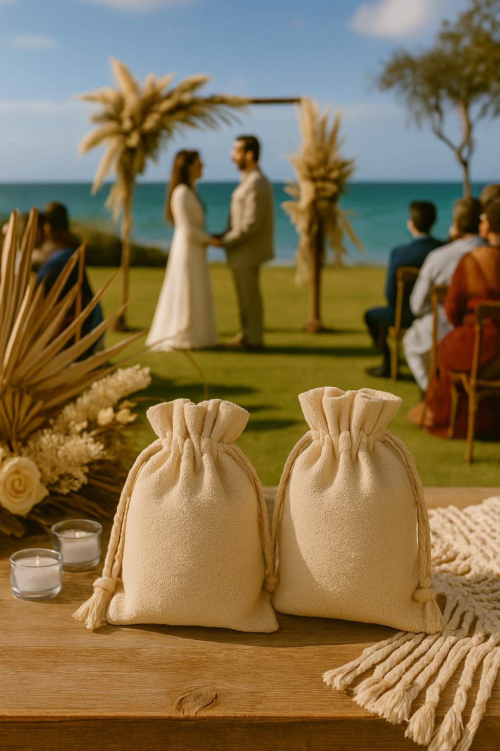 ๐ฟ Sustainable Cotton Canvas Pouches with Drawstring โ Biodegradable, Reusable & Fully Personalizable