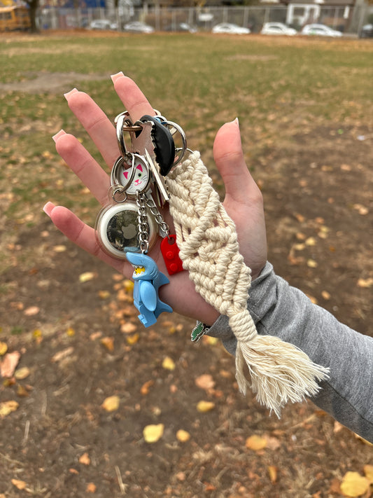 Eco-Friendly, Handmade Macramé Keychains: Beautiful Boho Lanyard and small macrame Keychain – Beauty Meets Everyday Utility
