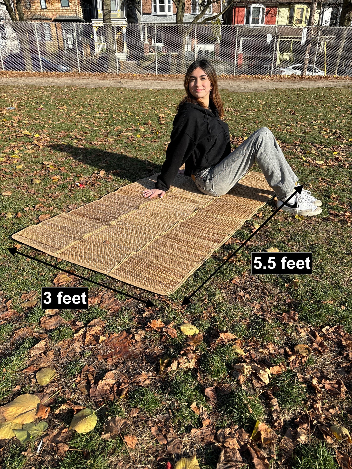 Picnic Mat & Case - Water Hyacinth - Boho Home, Weddings, Events & Gifts