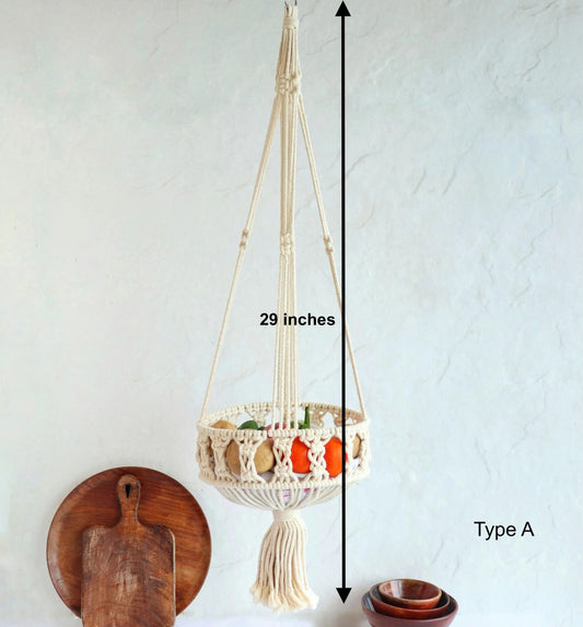 Hanging Fruit Basket – Macrame