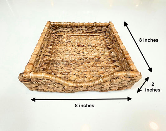 Eco-Friendly Natural Water Hyacinth Napkin Holder / Seagrass Tray / Bathroom Accessory – Rustic Elegance for Every Space