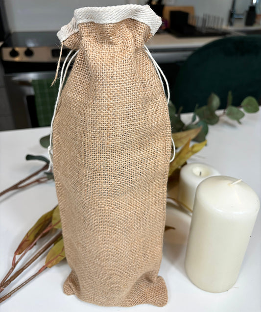 🍷High Quality, Burlap Wine Bags with lining – Eco-Friendly, Sustainable, and Stylish Gift Packaging