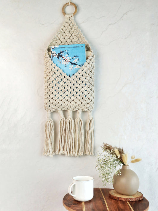 Eco-Friendly Macramé Wall Hanging Decor and Storage – Boho Storage Meets Natural Wall Art
