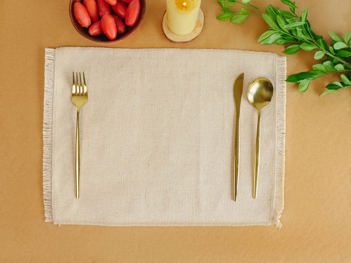 Woven Jute Cotton Placemats – Sustainable Dining Décor