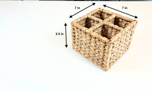 Eco-Friendly, Natural Water Hyacinth Organizer – Handwoven Caddy for Sustainable & Stylish Storage