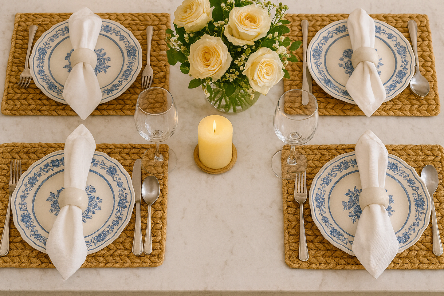 elegant marble napkin rings for dining or events or weddings