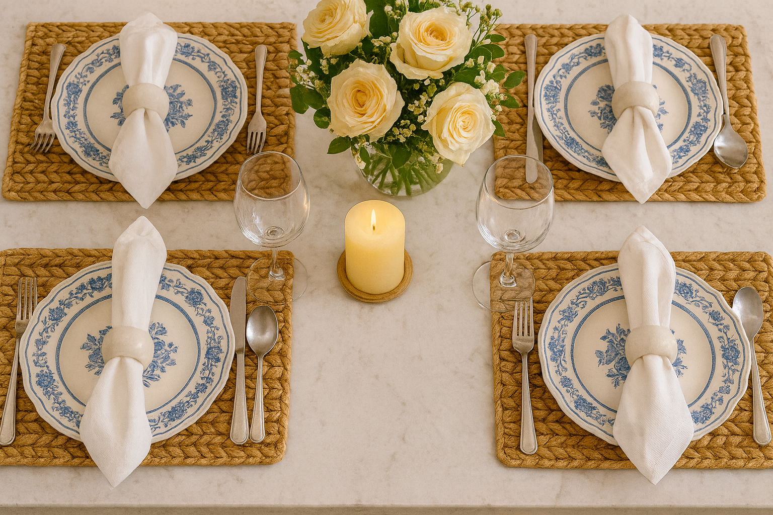 elegant marble napkin rings for dining or events or weddings