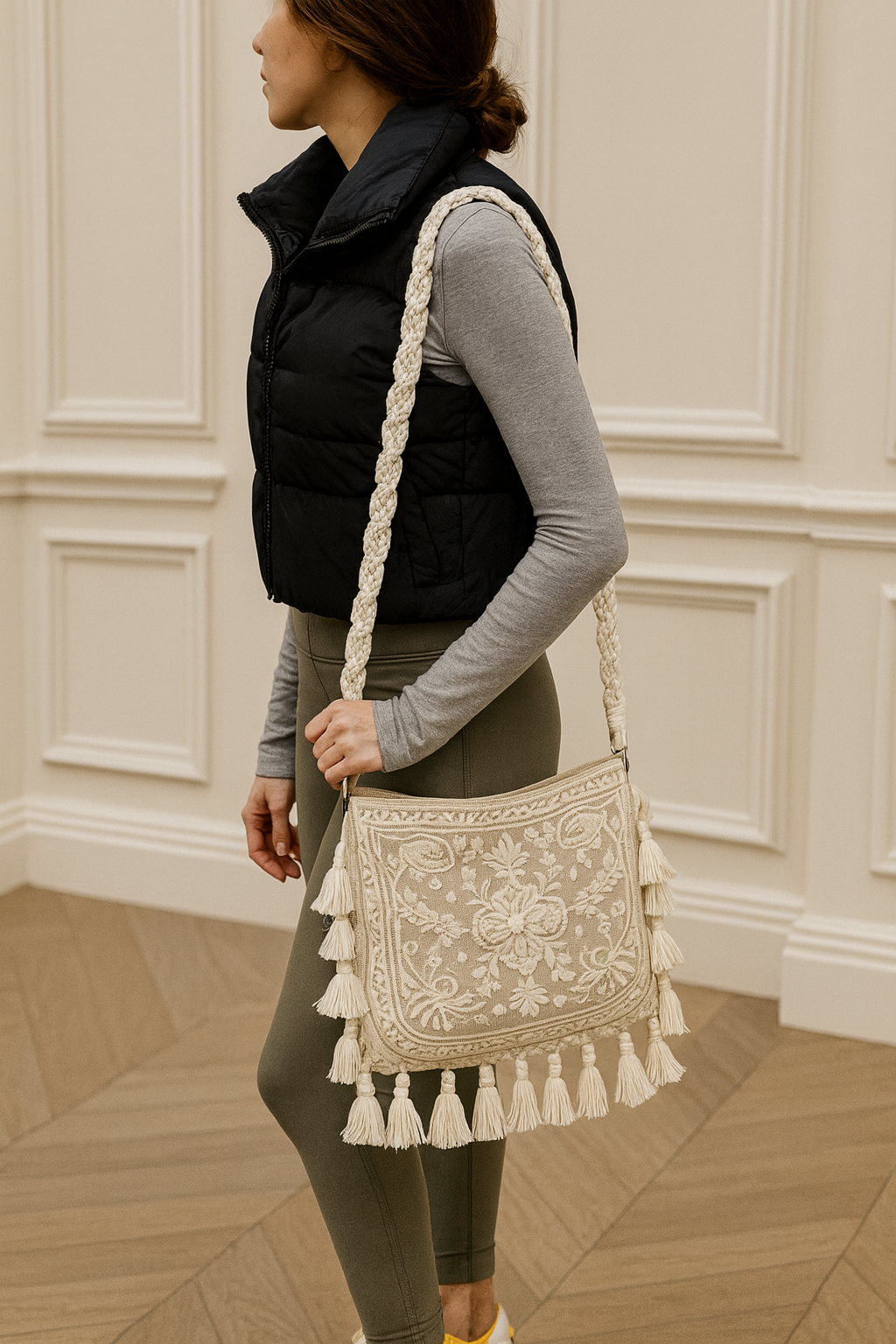 Boho macrame replacement strap for handbags and purses