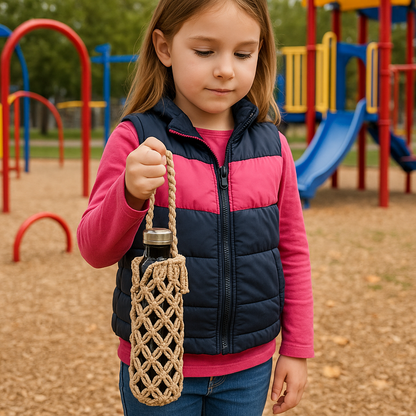 macrame water bottle holder