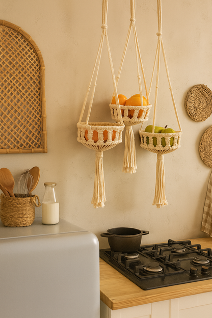 Hanging Fruit Basket – Macrame
