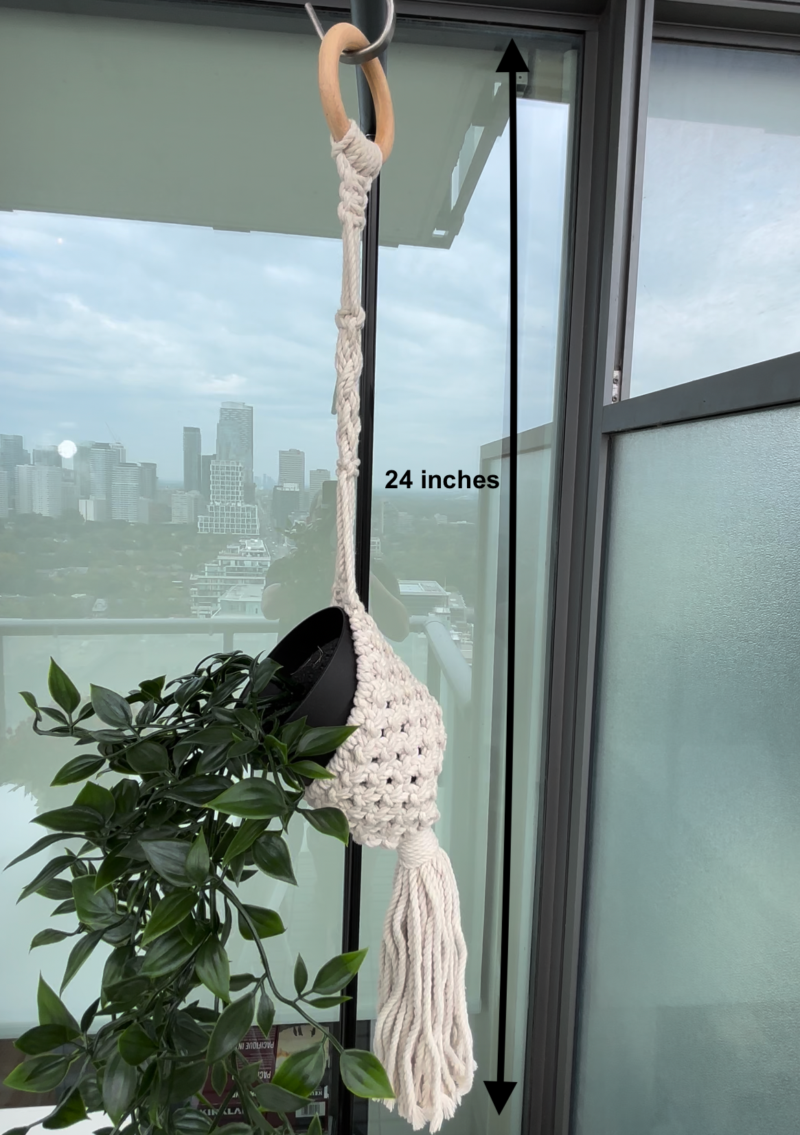 Eco-Friendly Macramé Plant Hanger – Handmade Cotton Hanging Planter for Boho & Sustainable Homes