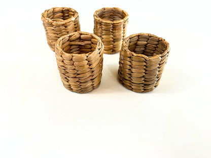 Eco-Friendly Handwoven Water Hyacinth Napkin Rings – Sustainable Boho Elegance for Your Tablescape