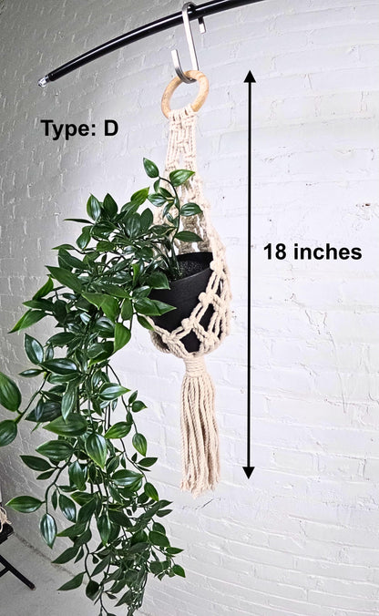 Eco-Friendly Macramé Plant Hanger – Handmade Cotton Hanging Planter for Boho & Sustainable Homes