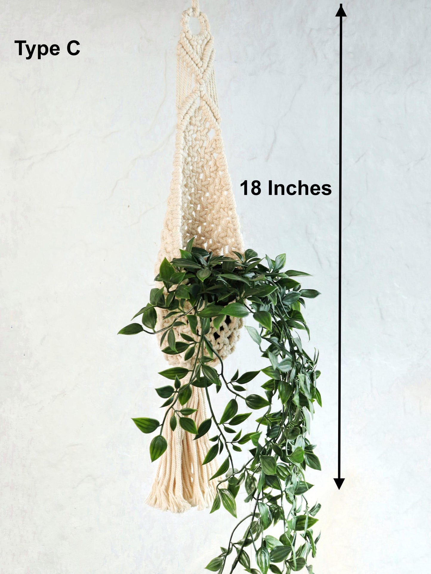 Eco-Friendly Macramé Plant Hanger – Handmade Cotton Hanging Planter for Boho & Sustainable Homes
