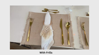 Woven Jute Cotton Placemats – Sustainable Dining Décor